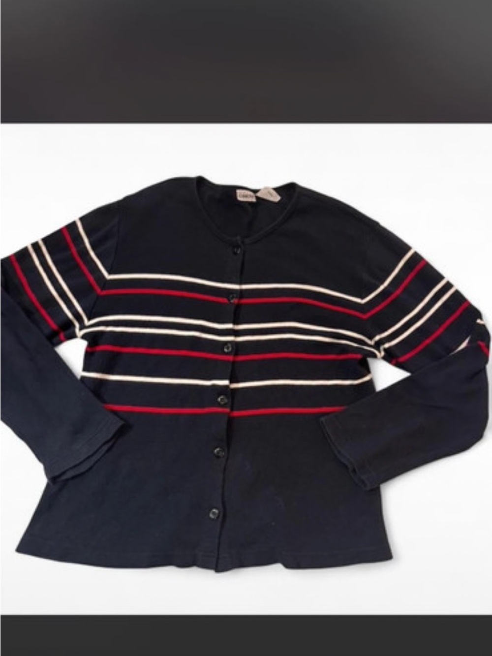 Cabin creek Striped Button-Front Sweater Cardigan - Women